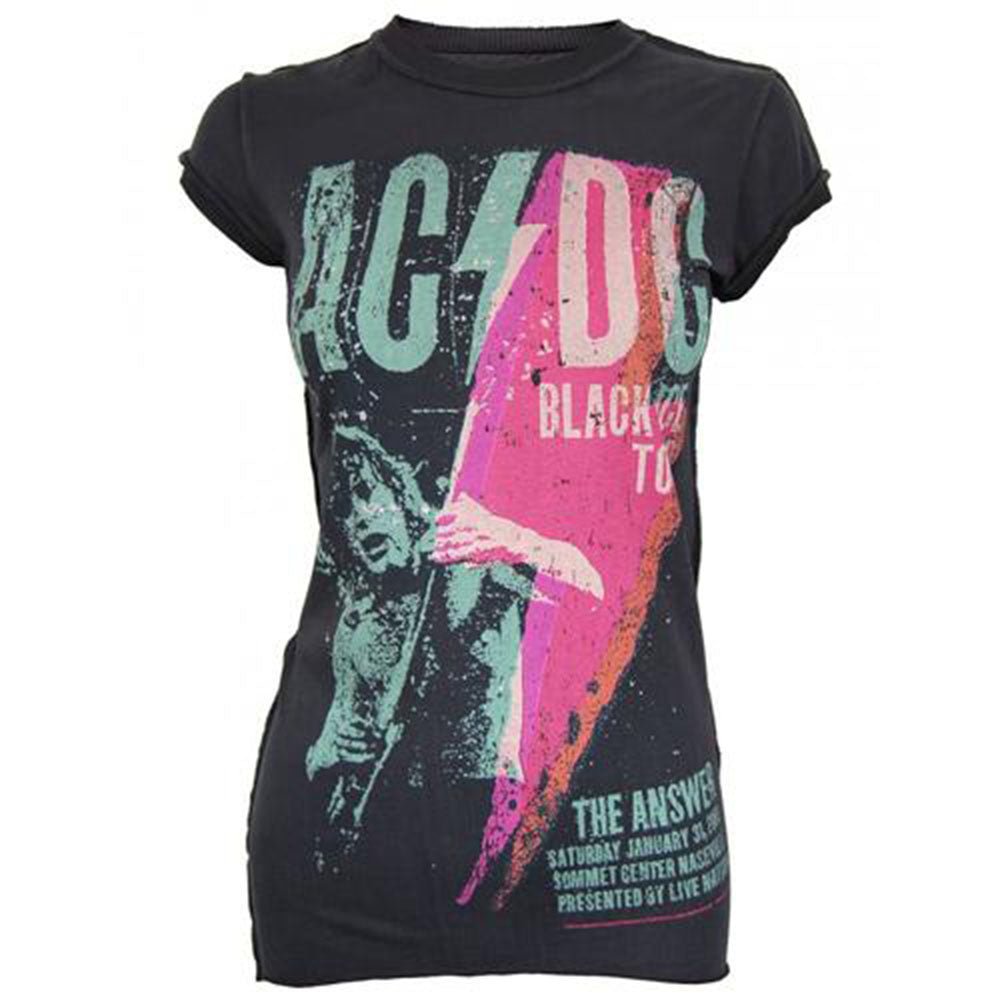 AC/DC エーシーディーシー (Back in Black 45周年 ) - Black Ice Tour / Amplified( ブランド ) / Tシャツ / レディース - PGS